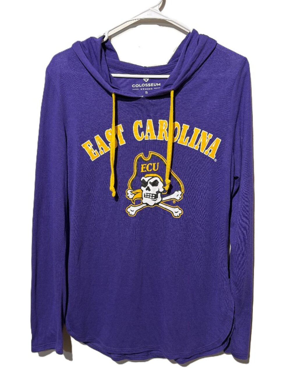 East Carolina Pirates Hoodie Womens S Colosseum Purple ECU Pullover